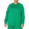 imageAmazon Essentials Womens RelaxedFit Crewneck Pullover LongSleeve Sweatshirt Available in Plus SizeGreen