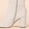 imageAmazon Essentials Womens Tall Heel BootGrey Faux Suede