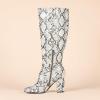 imageAmazon Essentials Womens Tall Heel BootSnake Faux Leather