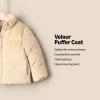 imageAmazon Essentials x Sofia Grainge Toddlers and Baby Girls Velour Puffer JacketLight Beige