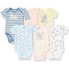imageAmazon Essentials Disney  Marvel  Star Wars  Princess Baby Girls ShortSleeve Bodysuits Pack of 66pack Alice Tea Party
