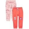 imageAmazon Essentials Disney  Marvel  Star Wars  Princess Girls and Toddlers Fleece Jogger Sweatpants Pack of 2Pink Marvel Avengers