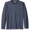 Light Grey Heather Navy Stripe