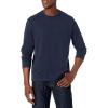 imageAmazon Essentials Mens RegularFit Crewneck TShirts LongSleeveNavy