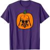 imageAmazon Essentials Star Wars Darth Vader Halloween Pumpkin Jack OLantern TShirtPurple