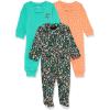 imageAmazon Essentials Unisex Toddlers and Babies SnugFit Cotton Footless Sleeper Pajamas MultipacksAqua GreenBlack FolkloricOrange Dots