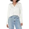 imageAmazon Essentials Womens RegularFit Satin Button Down Blouse Available in Plus SizeEggshell
