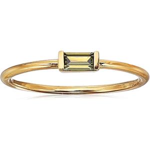 imageAmazon Essentials 18K Yellow Gold Plated Sterling Silver Cubic Zirconia Fashion Stackable Ring previously Amazon CollectionCitrine November