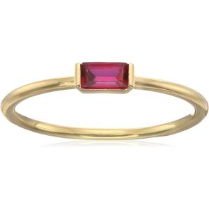 imageAmazon Essentials 18K Yellow Gold Plated Sterling Silver Cubic Zirconia Fashion Stackable Ring previously Amazon CollectionCreated Ruby July