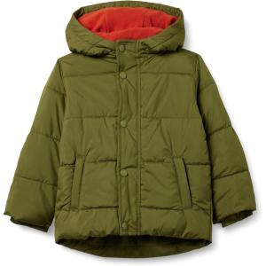 imageAmazon Essentials Babies Toddlers and Boys Heavyweight Hooded Puffer JacketOlive