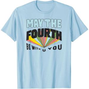 imageAmazon Essentials Boys May the Fourth Be With You Multi Color TShirt Blue SmallBaby Blue