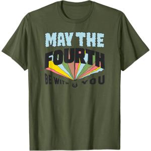 imageAmazon Essentials Boys May the Fourth Be With You Multi Color TShirt Blue SmallOlive Green