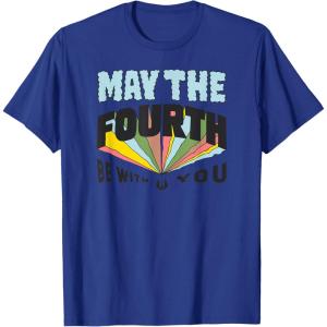 imageAmazon Essentials Boys May the Fourth Be With You Multi Color TShirt Blue SmallRoyal Blue