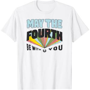 imageAmazon Essentials Boys May the Fourth Be With You Multi Color TShirt Blue SmallWhite