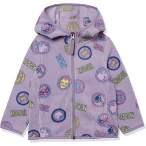 imageAmazon Essentials Disney  Marvel  Star Wars  Princess Girls and Toddlers Polar Fleece FullZip Hoodie JacketsMarvel Logo