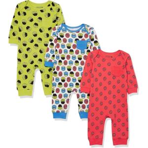 imageAmazon Essentials Disney  Star Wars  Princess Baby Girls Cotton Coveralls Pack of 3Marvel Friends
