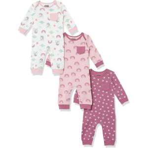 imageAmazon Essentials Disney  Star Wars  Princess Baby Girls Cotton Coveralls Pack of 3Star Wars Tiny Rebel