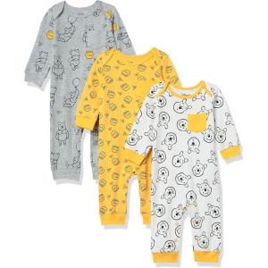 imageAmazon Essentials Disney  Star Wars  Princess Baby Girls Cotton Coveralls Pack of 3Winnie the Pooh Oh Bother