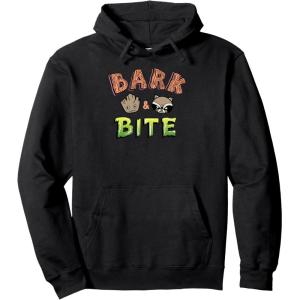 imageAmazon Essentials Guardians of the Galaxy Groot and Rocket Bark and Bite Pullover HoodieBlack