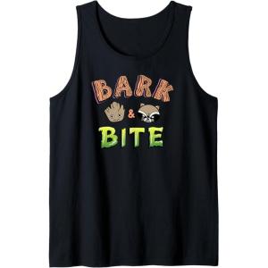 imageAmazon Essentials Guardians of the Galaxy Groot and Rocket Bark and Bite Tank TopBlack