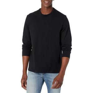 imageAmazon Essentials Mens RegularFit Crewneck TShirts LongSleeveBlack