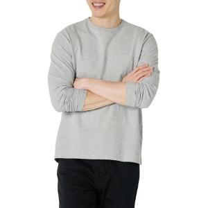 imageAmazon Essentials Mens RegularFit Crewneck TShirts LongSleeveLight Grey Heather