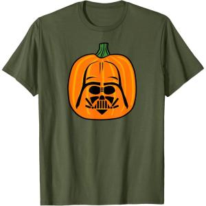 imageAmazon Essentials Star Wars Darth Vader Halloween Pumpkin Jack OLantern TShirtOlive Green