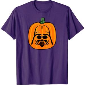 imageAmazon Essentials Star Wars Darth Vader Halloween Pumpkin Jack OLantern TShirtPurple