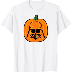 imageAmazon Essentials Star Wars Darth Vader Halloween Pumpkin Jack OLantern TShirtWhite
