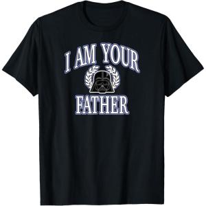 imageAmazon Essentials Star Wars Mens Darth Vader I Am Your Father Collegiate Crest TShirt Black SmallBlack