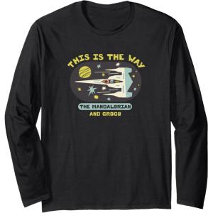 imageAmazon Essentials The Mandalorian and Grogu in Space Long Sleeve TShirtBlack