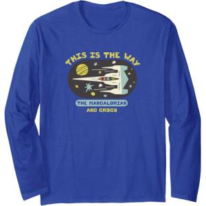 imageAmazon Essentials The Mandalorian and Grogu in Space Long Sleeve TShirtRoyal Blue