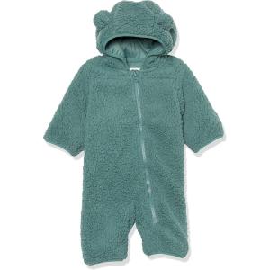 imageAmazon Essentials Unisex Babies Sherpa Fleece Bunting SuitDark Sage Green
