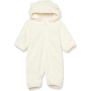 imageAmazon Essentials Unisex Babies Sherpa Fleece Bunting SuitIvory