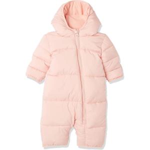 imageAmazon Essentials Unisex Babies WaterResistant Winter Puffer Bunting SuitBlush