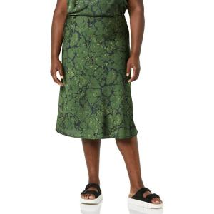 imageAmazon Essentials Womens Georgette Slip Skirt Previously Daily RitualOlive Marble Print