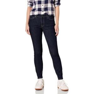 imageAmazon Essentials Womens MidRise Stretchy Skinny JeanBlack Rinse