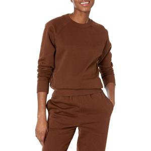 imageAmazon Essentials Womens RelaxedFit Crewneck Pullover LongSleeve Sweatshirt Available in Plus SizeDeep Brown