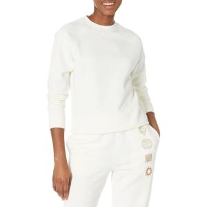 imageAmazon Essentials Womens RelaxedFit Crewneck Pullover LongSleeve Sweatshirt Available in Plus SizeEggshell White