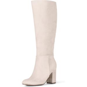 imageAmazon Essentials Womens Tall Heel BootGrey Faux Suede