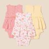 imageAmazon Essentials Baby Girls Sleeveless Bodysuit Dress Pack of 3Pale YellowFloral