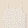 imageAmazon Essentials Baby Girls Sleeveless Bodysuits Pack of 3Oatmeal HeatherNavyDots