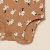 imageAmazon Essentials Baby Girls Sleeveless Bodysuits Pack of 3Pale PeachStripeLion and Pony