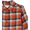 imageAmazon Essentials Boys and Toddlers Flannel Button Down ShirtNavy Orange Plaid