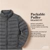 imageAmazon Essentials Boys and Toddlers Lightweight WaterResistant Packable Puffer JacketOlive Camo