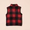 imageAmazon Essentials Boys and Toddlers Polar Fleece VestRed Exploded Buffalo Check