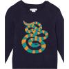 imageAmazon Essentials Boys and Toddlers Pullover Crewneck SweaterDark Navy Snake