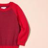 imageAmazon Essentials Boys and Toddlers Pullover Crewneck SweaterRed Color Block