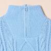 imageAmazon Essentials Boys and Toddlers QuarterZip CableKnit RelaxedFit SweaterPowder Blue