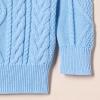 imageAmazon Essentials Boys and Toddlers QuarterZip CableKnit RelaxedFit SweaterPowder Blue